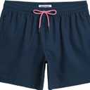 maamgic Mens Swim Trunks 5" Quick Dry Beach Shorts Stretch Swimming Trunks Shorts with Mesh Lining Zip Pockets (X-Small, Navy)
