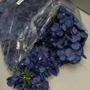 104 Pcs Hydrangea Artificial Flowers, Navy Blue Faux Hydrangea Flowers with Stems for Wedding Arch, Fake Silk Hydrangeas for Table Centerpieces Baby Shower Home Party Decoration