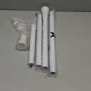 1.1 Inch Diameter Tension Closet Rods for Hanging Clothes 32-60 Inch, Adjustable Pole Closet to Hang Clothes, Heavy Duty Closet bar for Wardrobes with No Drilling Holder, White