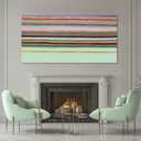 ZENPEE Green Abstract Wall Art with Wood Frame, Modern Canvas Prints Hanging Decor for Living Room, Office, Hallway, or Entryway | 24" x 48"