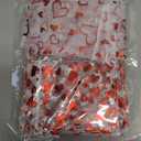 Shintop 50PCS Valentine Organza Candy Bags, 4x6in Sheer Drawstring Gift Pouches with Heart-Printed Treat Favor Bags for Wedding, Mother’s Day, Small Business Packaging