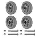 8x2"Heavy Duty Caster Wheels -Industrial Caster Wheels,Rubber Wheels- Set of 4 with up to 3600 LB Capacity