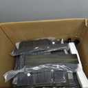 Somdot White Nightstand with Charging Station and LED Light, Wide 5 Drawers Dresser for Bedroom with Fabric Bins and Open Shelf for Bedroom Kids Closet Dorm Guest Room, Wood Grain Print