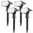 EXTRASTAR Solar Spot Lights [4 Pack/59 LED/4 Modes] Outdoor Waterproof IP65 Solar Powered Security Lights Solar Powered Outside Landscape Walkway Yard Garden Driveway