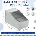 1 Pcs Galvanized Metal Rabbit Nesting Box, 18.5 * 10.6 * 10 Inch