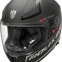 YEMA DOT Approved Full Face Motorcycle Helmet Adult Motorcycle Helmets with Dual Visors & Adjustable Vents, for Scooter, Moped, Street Bike, Cruiser (Black, XL)