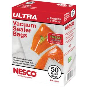 Nesco Heavy Duty Vacuum Sealer Bags- Quart 50 count