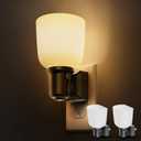 L LOHAS LED Night Lights Plug into Wall,[2 Pack] Dimmable Plug in Night Light,0-100LM Adjustable Brightness,Dusk to Dawn Sensor, 3000K Soft White, Boho Farmhouse Night Lights for Bedroom Bathroom