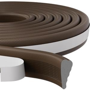 118Wedge Weather Stripping Door Seal Strip for Door Frame,Self-Adhesive Window Insulation for Winter,Dark Foam Gap Filler for Light Noise Blocker,Front Exterior Door Side Draft Stopper,Brown