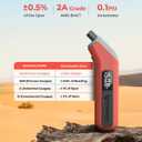ETENWOLF T300 Plus Tire Pressure Gauge 200 PSI, Digital Tire Gauge with Bright LED Display, Tire Gauges for Tire Pressure with Presta Valve Adaptor (Vivid Orange)