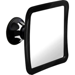 MIRRORVANA Fogless Shower Mirror for Shaving with Upgraded Suction, Anti Fog Shatterproof Surface and 360 Swivel, 1X Magnifying, 6.3 x 6.3 Inch (Black)