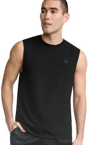 Champion Men's Classic Jersey Muscle Tee, Script Logo M