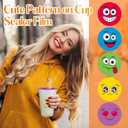 Henoyso 2 Roll 2 Roll Cup Sealer Film for Sealing Machine 90-105 mm 6400 Cups Bubble Tea Sealer Film for 16 oz Plastic Cups for Bubble Tea, Water, Coffee, Juice, Soda (Smile Face Style)