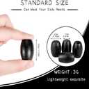 Syhood 60 Pcs Large Hole Wooden Beads 30 x 20 mm Macrame Loose Wood Natural Tube Beads for DIY Hair Craft Making(Black)