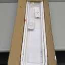 Becailyer Modern LED Linear Ceiling Lights, Dimmable LED Ceiling Lamp with Remote Control, 31.4" Metal Flush Mount Ceiling Lighting Fixtures for Living Room Kitchen Dining Room Hallway, White