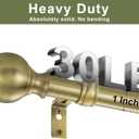 Window Curtain Rods 72 to 144 Inches, 1 Inch Diameter Adjustable Drapery Rod, Decorative Heavy Duty Curtains Rod with Fancy Round Finials for Living Room, Bedroom, Patio, Antique Bronze
