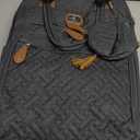 Dikaslon Diaper Bag Backpack with Portable Changing Pad, Pacifier Case and Stroller Straps, Large Unisex Baby Bags for Boys Girls, Multipurpose Travel Back Pack for Moms Dads, Dark Gray