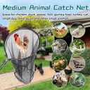Catch Net - Small Animal Catcher for Chicken, Duck, Goose, Fish, Cat, Bird, Raccoon, Dog and Others (43"-78" Handle with 20" Net Opening)