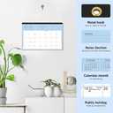 2 x 2026 desk calendar 17x12 Inch-Wall & Desk Planner Dual-Use Design,18-Month Use, clear plastic cover