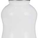 YOHKOH Mini Vacuum Insulated Water Bottle With Bamboo Lid - Stainless Steel Thermos Water Bottle for Women Girls Kids, Metal Sports Hot and Cold Water Bottle Leak-Proof BPA-Free (6.4oz,White)