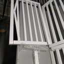 Freestanding Dog Gate Indoor,Doggie Gate Foldable Dog Gates for Doorways,Stairs or Hallways, Wooden White Pet Gate for The House, Pet Fence with Support Feet Included,32 "Height-6 Panels