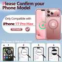 Mist-Armor Designed for iPhone 17 Pro Max Case, [Fit for Mag Safe] [Non-Slip Edge] Military Grade Protective Bumper Silicone Matte Phone Case Cover for iPhone 17 Promax 6.9" Men Women, Pink