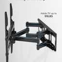 MOUNTUP TV Wall Mount for Most 26-65 Inch Flat/Curved TVs, Full Motion TV Mount Fit 16" Wood Stud, Wall Mount TVs Bracket with Dual Swivel Articulating Arm Max VESA 400x400mm up to 99 LBS