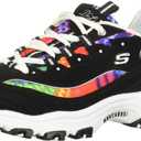 Skechers Women's D'Lites Summer Fiesta Sneaker (8, Black Multi)