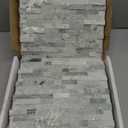 SUNWINGS Peel and Stick Mosaic Natural 3D Stone Self Adhesive Tiles, 12" x 11" 5-Sheet Stick on Backsplash for Kitchen Bathroom Fireplace Vanity, Green