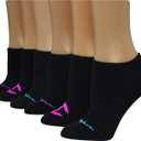 Champion Women's Low-Cut Socks, 6 Pack (5-9, Black Color Cs)