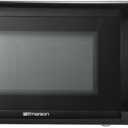 Emerson MW7302B Compact Countertop Microwave Oven with Touch Control, LED Display, 700W, 10 Power Levels, 6 Auto Menus, Glass Turntable and Child Safe Lock, 0.7 Cu., Ft. Black