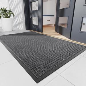 Durable Front Door Mat, 72" x 36" Heavy Duty Indoor Outdoor Doormat for Entryway, Non-Slip Rubber Backing, Stain and Fade Resistant Commercial Floor Mat for Home Office Entry