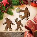 20 Pcs Sasquatch Christmas Tree Ornament Wooden Bigfoot Hanging Bigfoot Funny Christmas Tree Decoration Big Foot Sasquatch Gifts for Xmas Birthday Party Supplies
