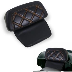 Chopped Razor Tour Pack Backrest Pad for Harley Touring Road Glide Road King Street Glide Electra Glide Road King 2009-2025 Chopped Tour Pack Universal All-Season Rear Back Support Pad Orange