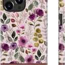 2 x for iPhone 13 Pro Max Case Cute Wireless Charging Compatible Dual-Layer Shockproof Protection with Stylish Wildflower Design Protective Cover for Women - Custom Floral Wallpaper