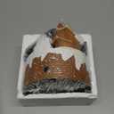 MXwcy Animated Gingerbread House Christmas Village  Lighted Musical Figurine with Moving Train, Holiday Collectible Statue, Tabletop Decor