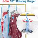 Hanging Vacuum Storage Bags for Clothes & Coats  8 Pack (4 Small & 4 Large) Vacuum Seal Garment Bags for Hanging Storage  Space Saving Compression Bags for Clothing, Jackets  Transparent