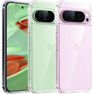 TORRAS Diamond Clear Designed for Google Pixel 9 Pro Case/Pixel 9 Case, Non-Yellowing [16Ft Military Grade Drop Tested] Translucent Slim Protective Anti-Scratch Phone Case for Pixel 9/9 Pro, Clear