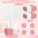 Riakrum Disposable Face Towels Bulk 24 Pack/2400 Ct Makeup Remover Wipes