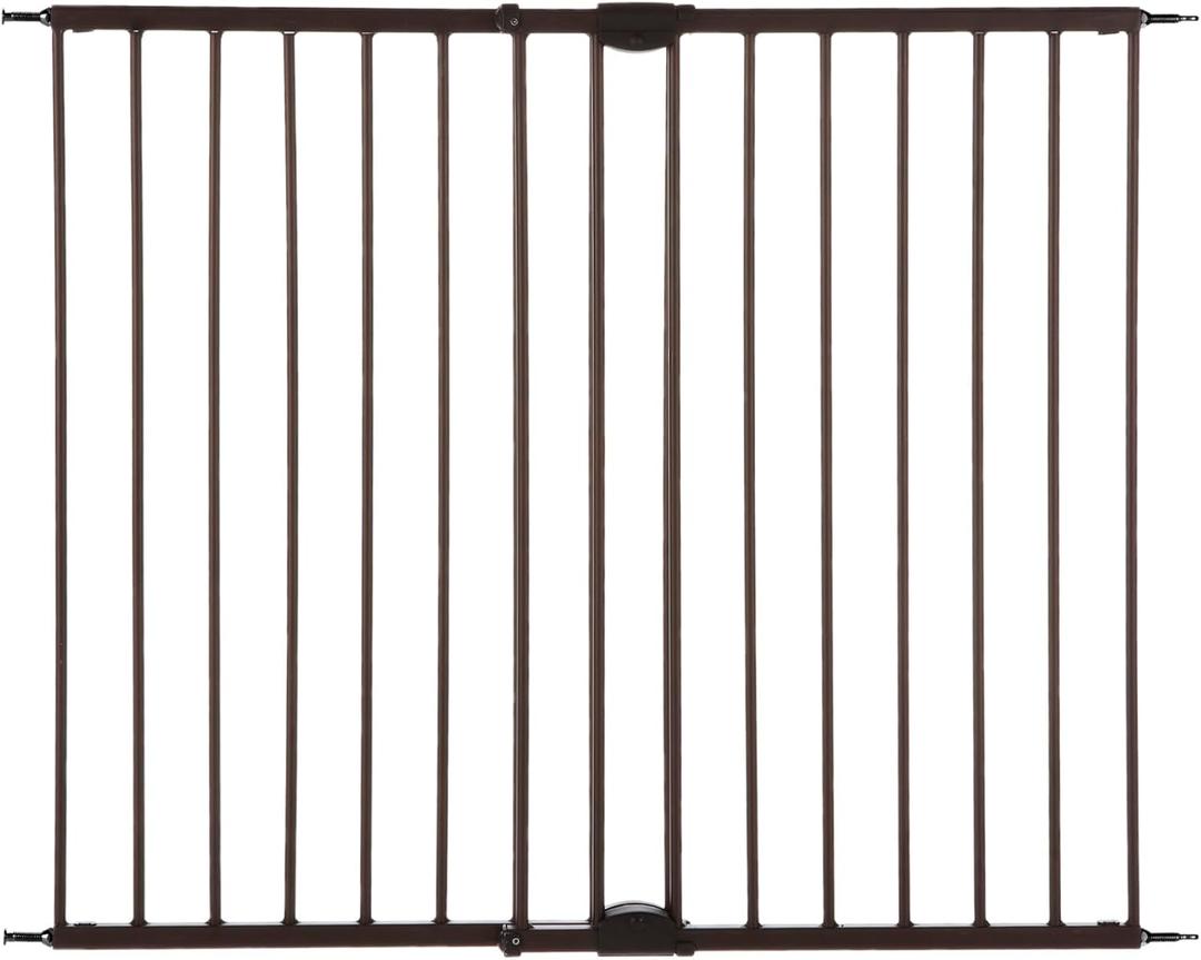 MyPet Windsor Walk Thru Pet Gate: 28.68" - 47.85" Wide Dog Gate. Hardware Mount, Dog Gates for The House, Cat Gate for Doorway. 31" Tall, Matte Bronze