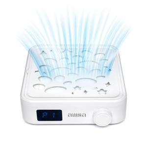 AILLSA Nail Dust Collector - Professional Dust Collector for Nail Techs | 3800RPM Nail Vacuum Dust Collector in Salons & Homes, with Nail Duster Brush & Filter Paper (White)