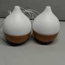 SALKING Essential Oil Diffuser (Set of 2), 100ml Small Aromatherapy Diffuser with Auto Shut-Off, Ultrasonic Diffusers for Essential Oils, Cool Mist Humidifier with Warm White Lights, for Office Home