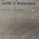 6' Picnic Table Set w/2 Benches 3-Piece 1-Case Camping Table Chair Set