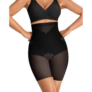 OEAK Womens Tummy Control Shapewear SuperPower High Waisted Butt Lift girdles Body Shaper Thigh Slimmer Seamless Shapewear (Medium, Black)