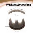 Human Hair Beard, Brown Fake Mustache, 100% Handmade Invisible Lace Based Facial Hair, Realistic Soft False Goatee Beards, For Halloween, Cosplay, Dramas, Movies, And Stage Performances