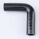 ID 3/4" (19mm), 90 Degree Elbow Coupler, Leg Length 3.5" (90mm), 3-Ply Reinforced, Universal Automotive Pure Silicone Hose, Black