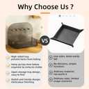 Jewelry Dish Tray,Bathroom Countertop Vanity Tray,Perfume Organizer,Key Holder Bowl, Entryway Decorative Tray, Girls Room Organizer for Claw Clip, Bracelet,Ring,Hair Ties,Makeup-Grey (Gray)