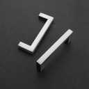Ravinte 5 Pack Solid 3 Inch Center to Center Slim Square Bar Drawer Handles Kitchen Cabinet Handles Brushed Nickel Drawer Pulls Kitchen Cabinet Hardware Kitchen Handles Cabinet Pulls