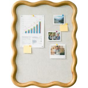 Wavy Linen Cork Memo Board, 17.7" x 23.6"