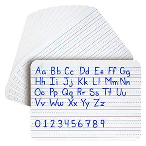 Holyde Dry Erase Boards - 25 Pack Double-Sided White, 9 x 12 in - Lined & Blank Mini Whiteboards for Students & Classroom Use - Dry Erase Lapboards for Kids